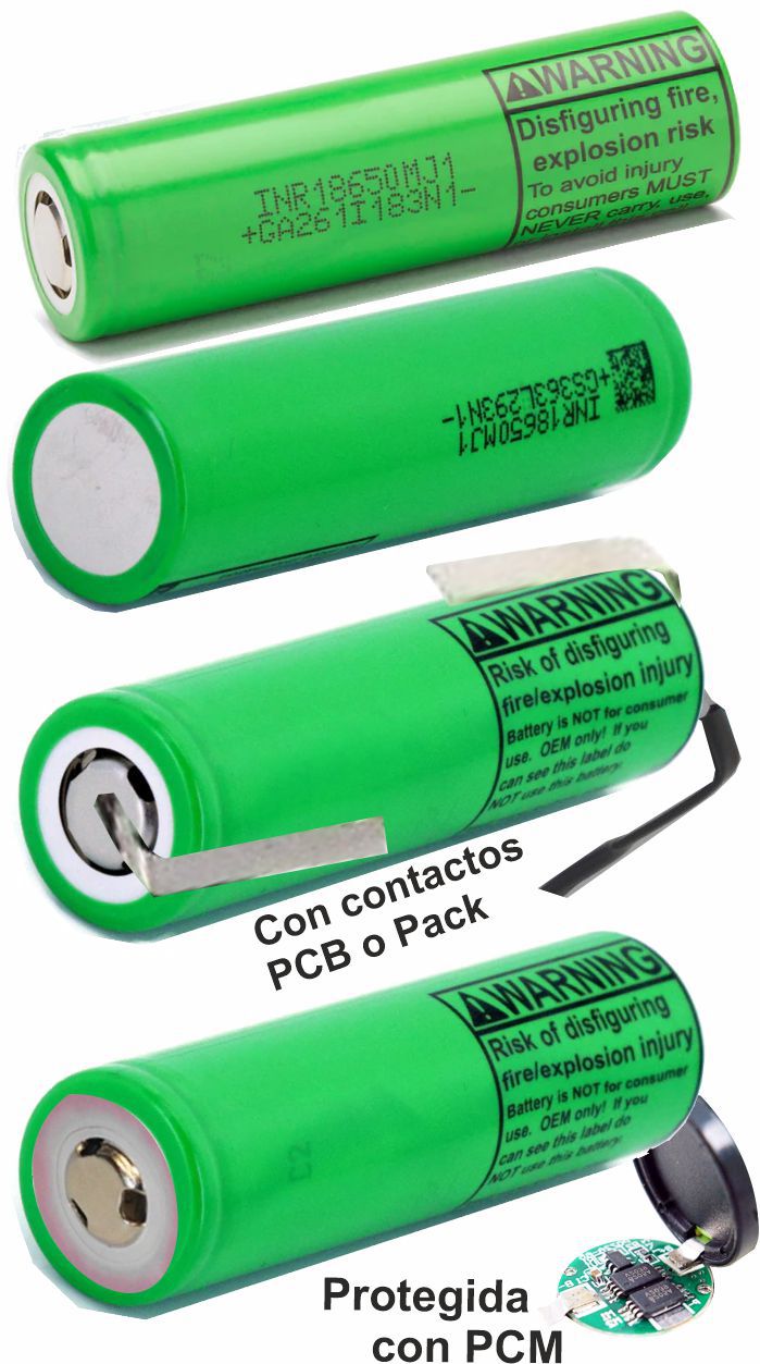 Bateria Litio INR18650-MJ1